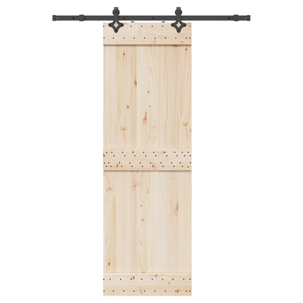 Sliding Door Hardware Kit 152.5 cm Steel Black