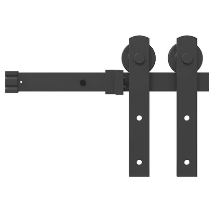 Sliding Door Hardware Kit 152 cm Steel Black