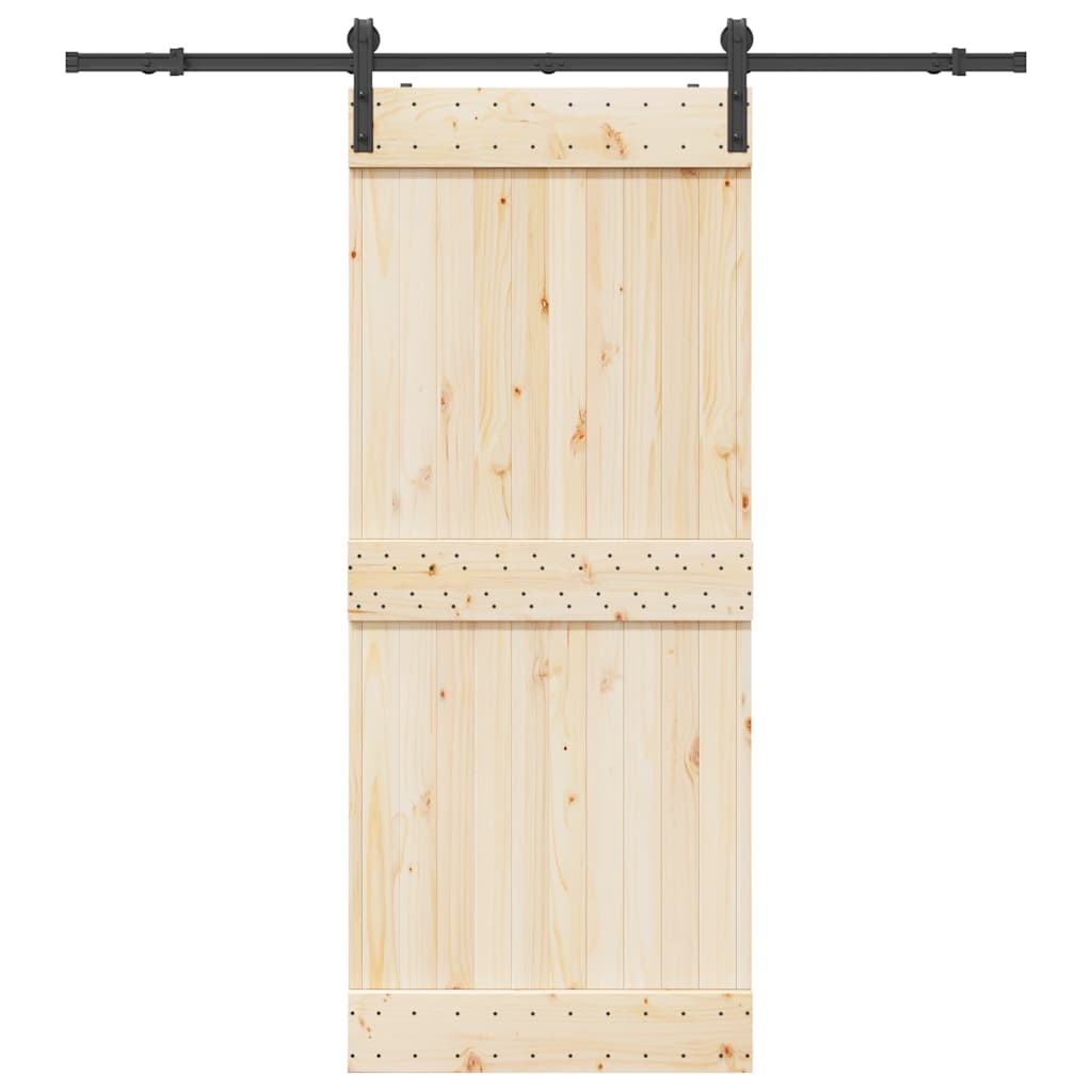 Sliding Door Hardware Kit 183 cm Steel Black