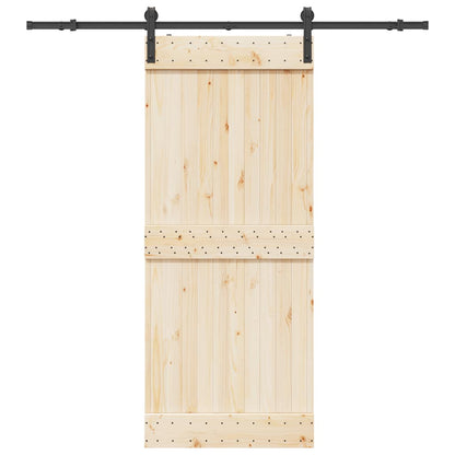 Sliding Door Hardware Kit 200 cm Steel Black