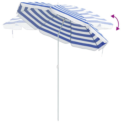Garden Parasol 170T Polyester Blue and White