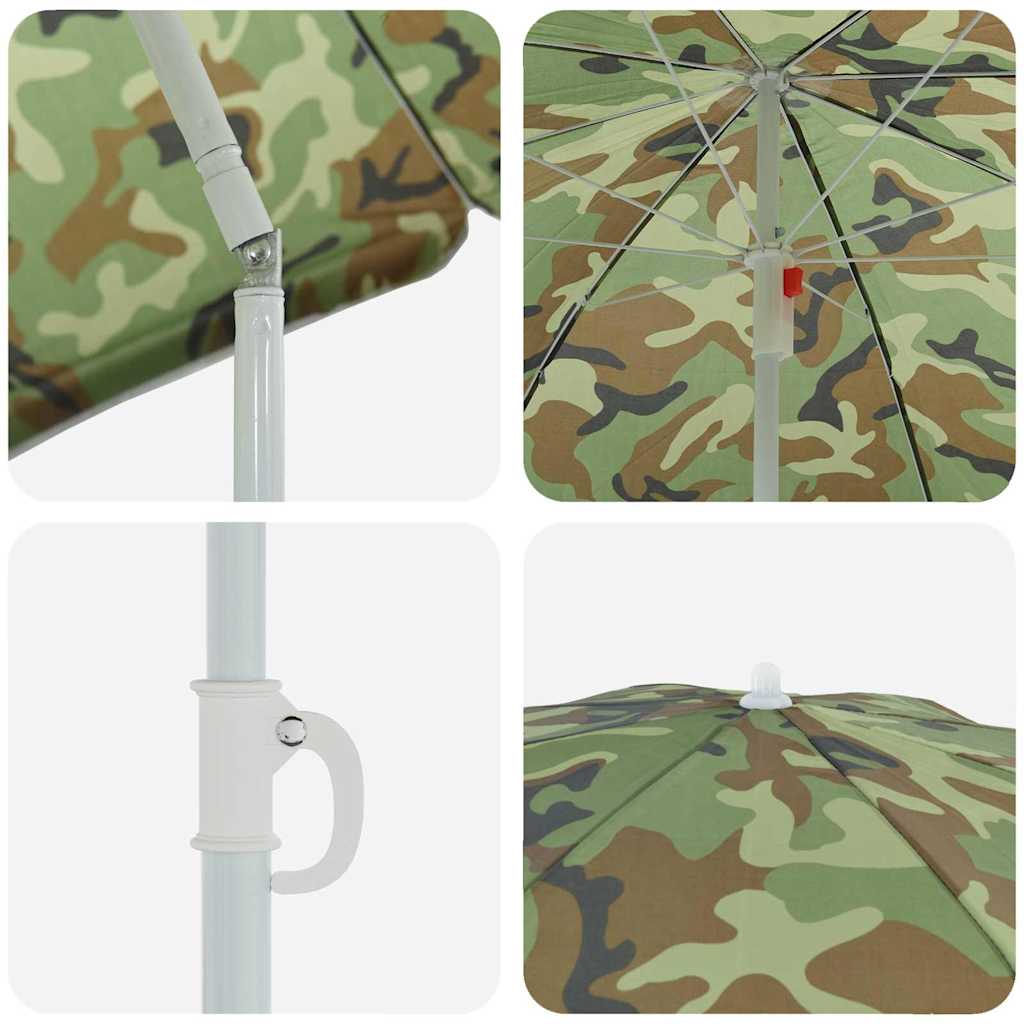 Garden Parasol 240 cm 170T Polyester Camouflage