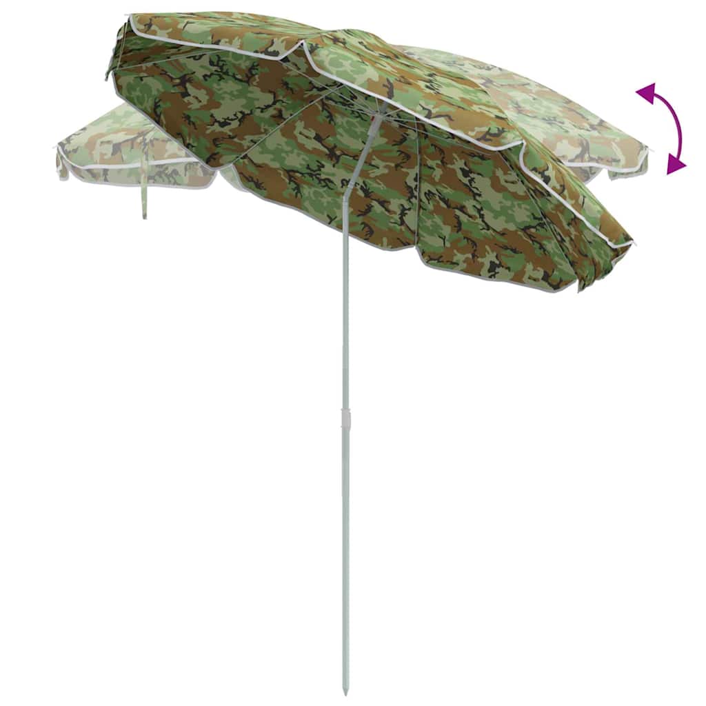 Garden Parasol 240 cm 170T Polyester Camouflage