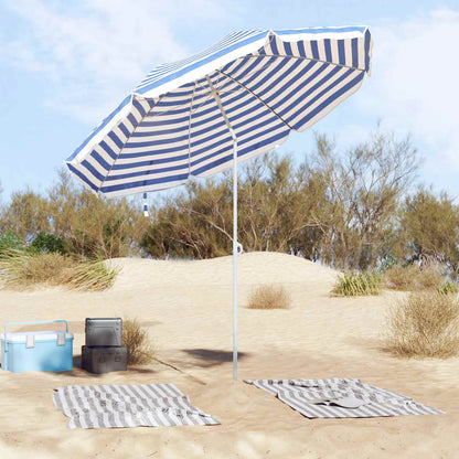 Garden Parasol 263 x 263 x 272 cm 170T Polyester Blue and White