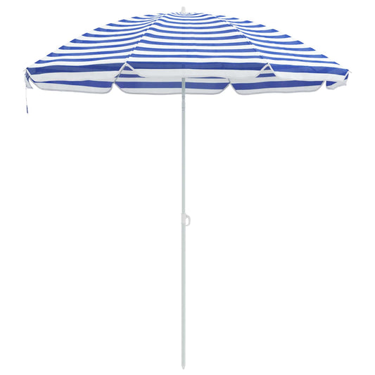 Garden Parasol 263 x 263 x 272 cm 170T Polyester Blue and White