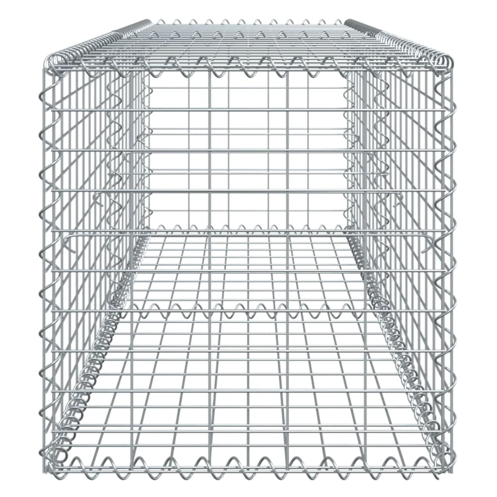 Gabion Basket with Cover 200x50x50 cm Galvanised Iron