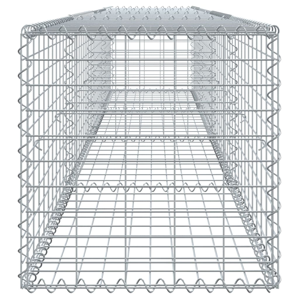 Gabion Basket with Cover 400x50x50 cm Galvanised Iron