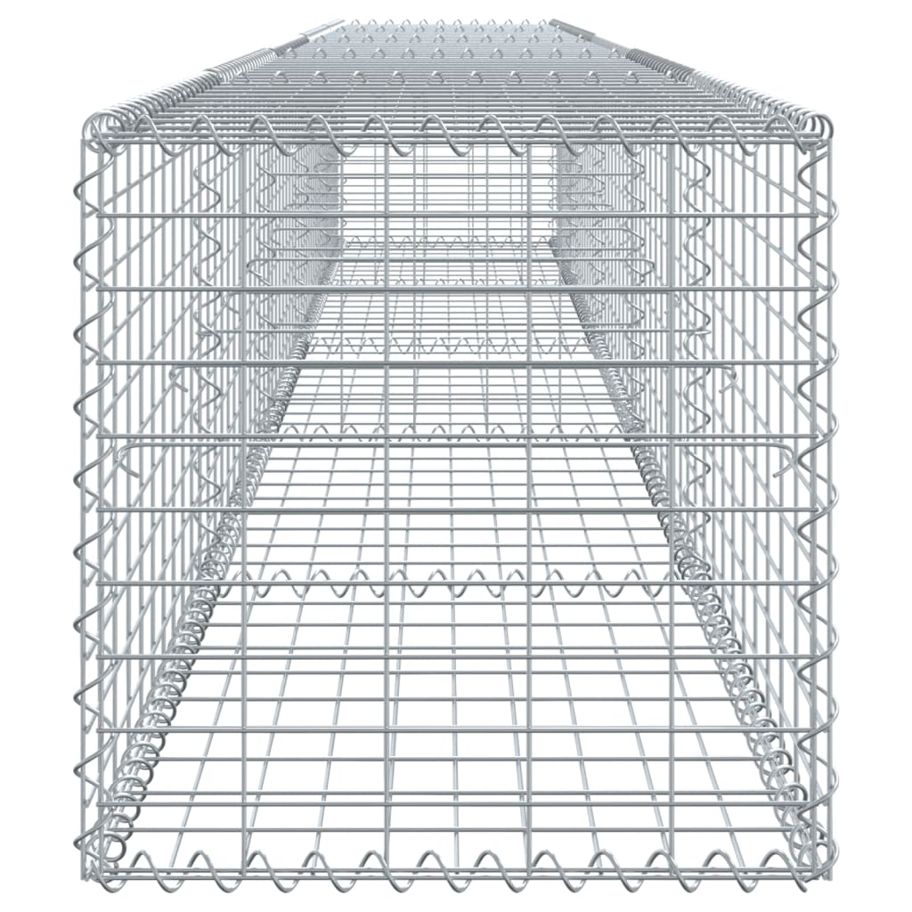 Gabion Basket with Cover 500x50x50 cm Galvanised Iron