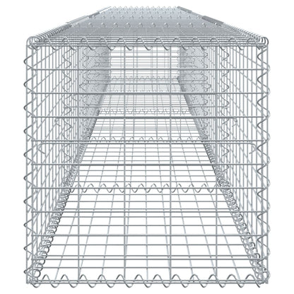 Gabion Basket with Cover 500x50x50 cm Galvanised Iron