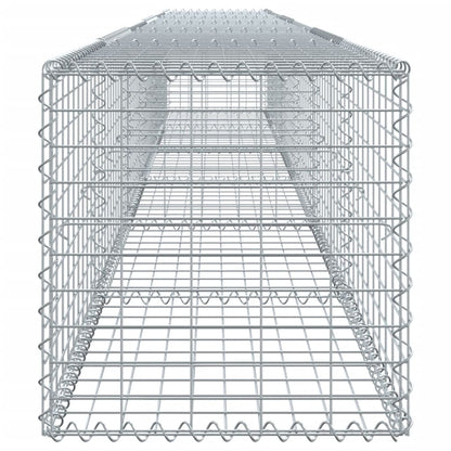 Gabion Basket with Cover 600x50x50 cm Galvanised Iron