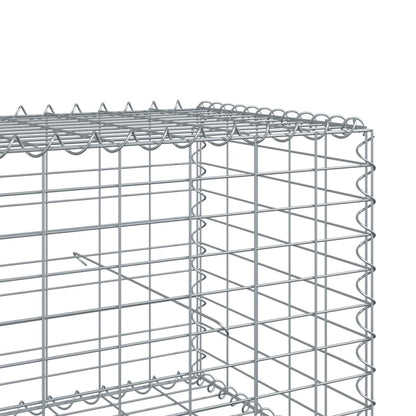 Gabion Basket with Cover 600x50x50 cm Galvanised Iron