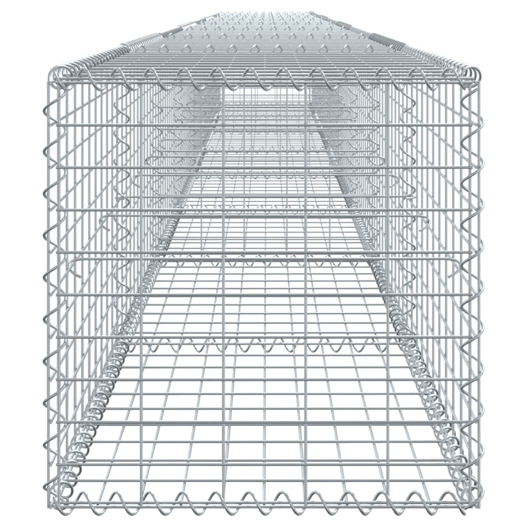 Gabion Basket with Cover 800x50x50 cm Galvanised Iron