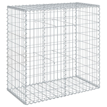 Gabion Basket with Cover 100x50x100 cm Galvanised Iron