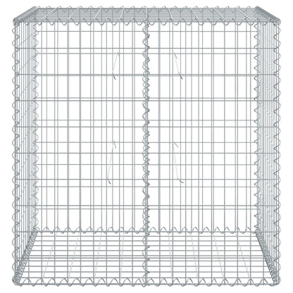 Gabion Basket with Cover 100x50x100 cm Galvanised Iron