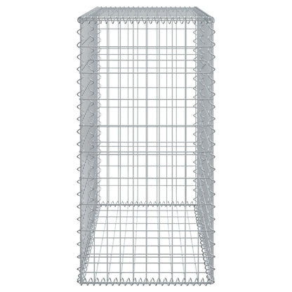 Gabion Basket with Cover 100x50x100 cm Galvanised Iron