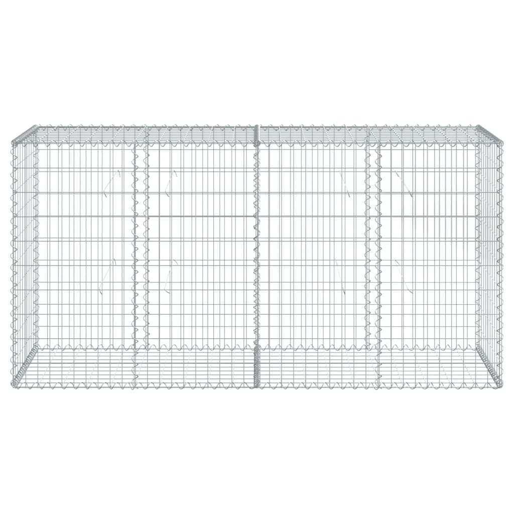 Gabion Basket with Cover 200x50x100 cm Galvanised Iron