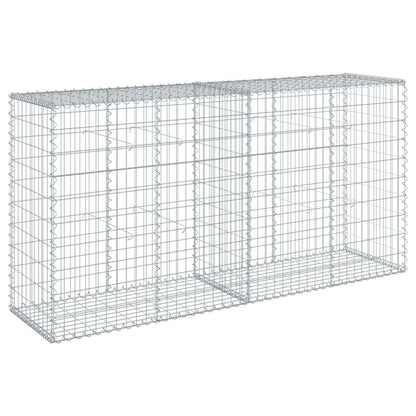 Gabion Basket with Cover 200x50x100 cm Galvanised Iron