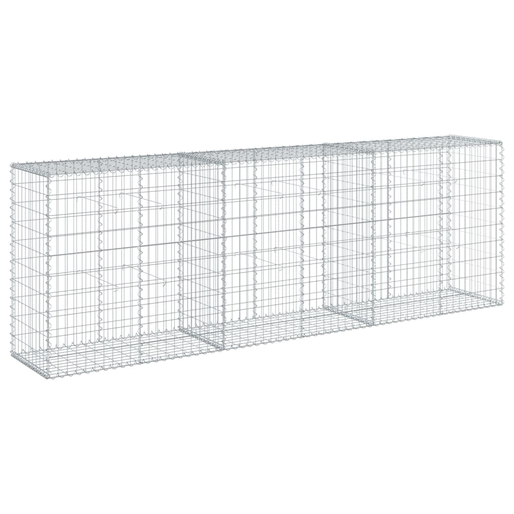 Gabion Basket with Cover 300x50x100 cm Galvanised Iron