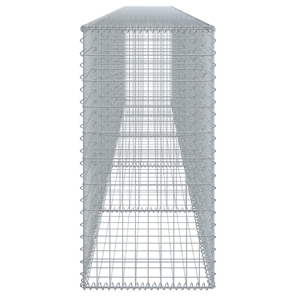 Gabion Basket with Cover 500x50x100 cm Galvanised Iron