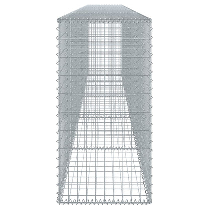 Gabion Basket with Cover 500x50x100 cm Galvanised Iron