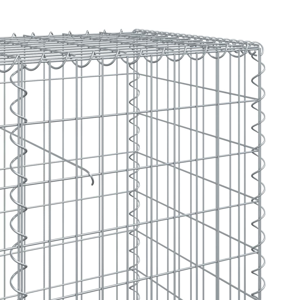 Gabion Basket with Cover 500x50x100 cm Galvanised Iron