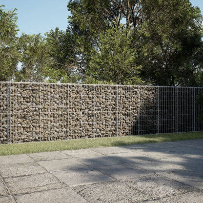 Gabion Basket with Cover 500x50x100 cm Galvanised Iron