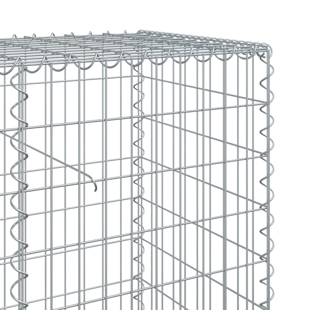 Gabion Basket with Cover 600x50x100 cm Galvanised Iron