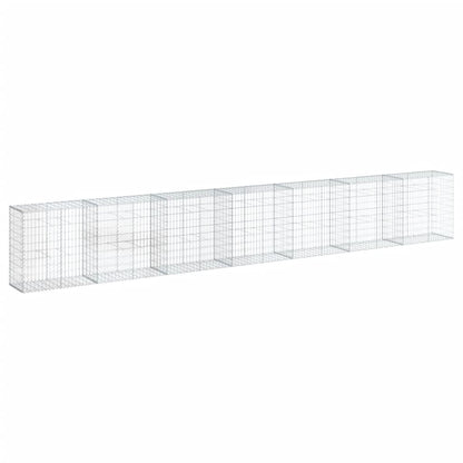 Gabion Basket with Cover 700x50x100 cm Galvanised Iron