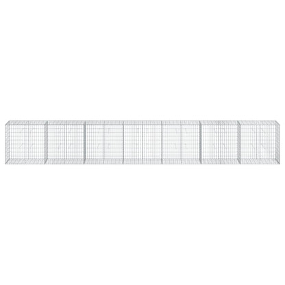 Gabion Basket with Cover 700x50x100 cm Galvanised Iron