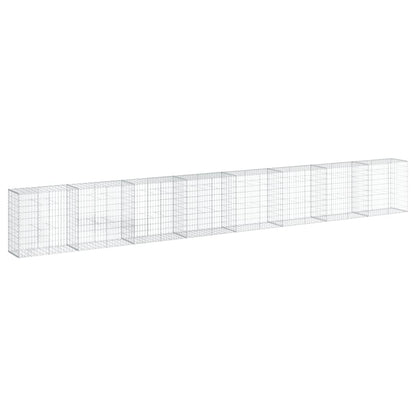 Gabion Basket with Cover 800x50x100 cm Galvanised Iron