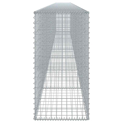 Gabion Basket with Cover 800x50x100 cm Galvanised Iron