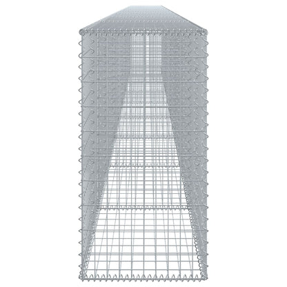 Gabion Basket with Cover 900x50x100 cm Galvanised Iron