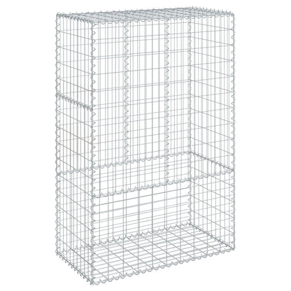 Gabion Basket with Cover 100x50x150 cm Galvanised Iron