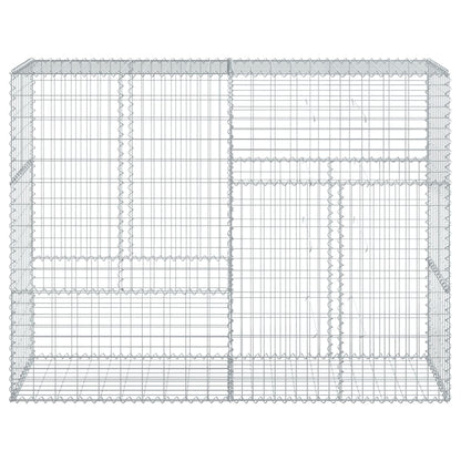 Gabion Basket with Cover 200x50x150 cm Galvanised Iron