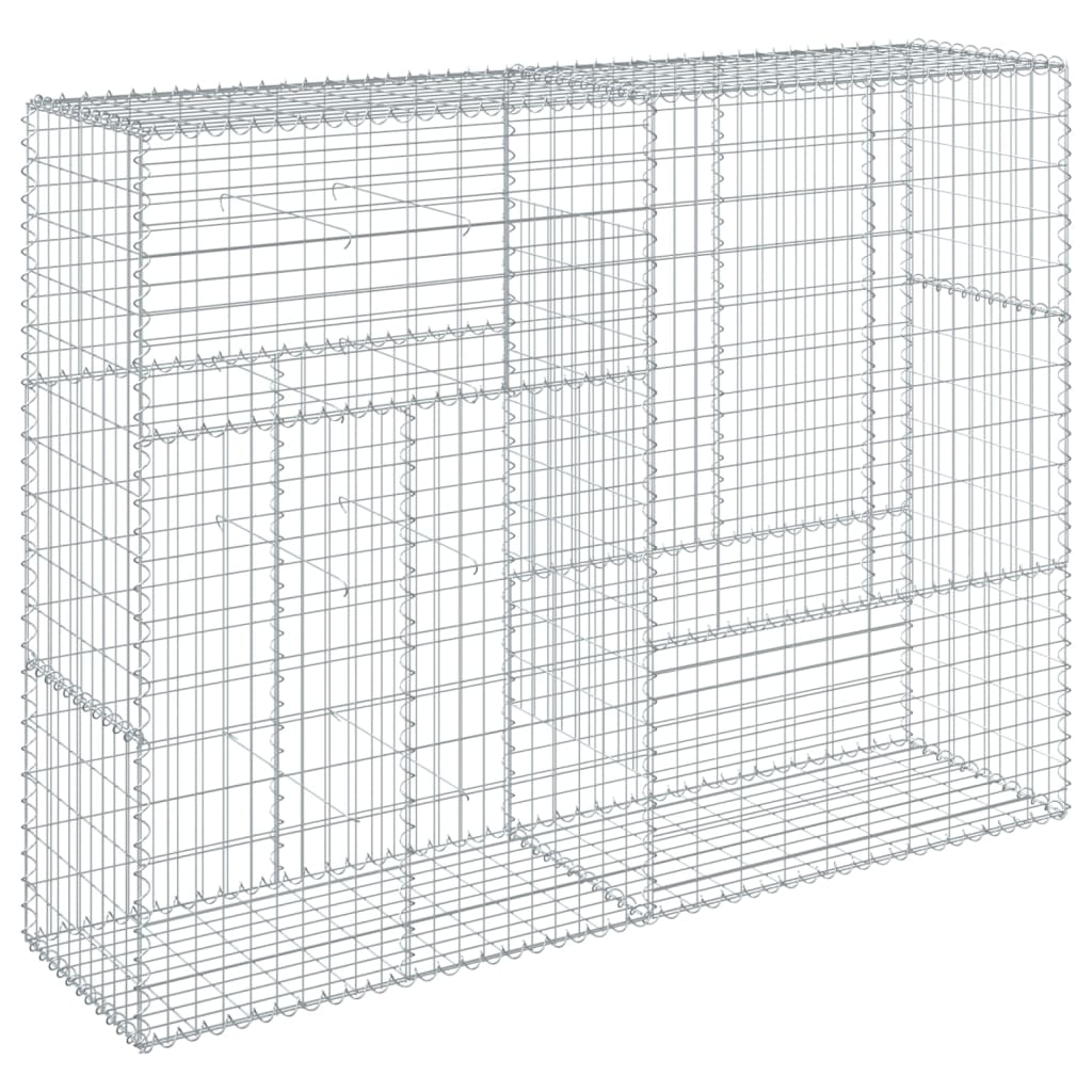 Gabion Basket with Cover 200x50x150 cm Galvanised Iron