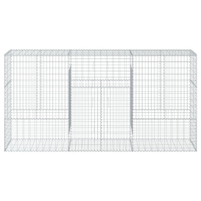Gabion Basket with Cover 300x50x150 cm Galvanised Iron