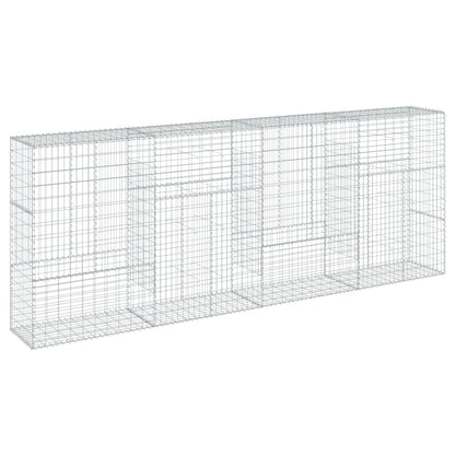 Gabion Basket with Cover 400x50x150 cm Galvanised Iron