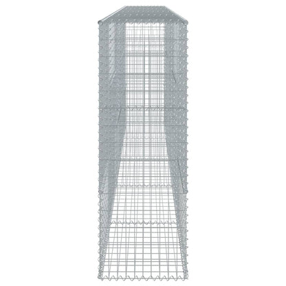 Gabion Basket with Cover 500x50x150 cm Galvanised Iron