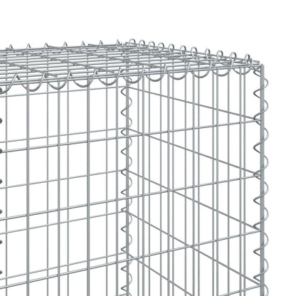 Gabion Basket with Cover 500x50x150 cm Galvanised Iron