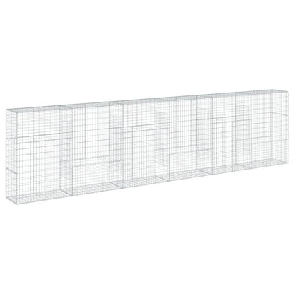 Gabion Basket with Cover 600x50x150 cm Galvanised Iron