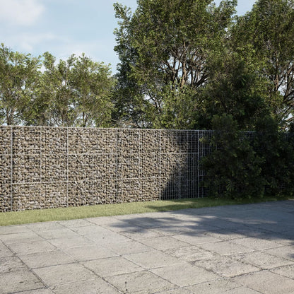 Gabion Basket with Cover 600x50x150 cm Galvanised Iron