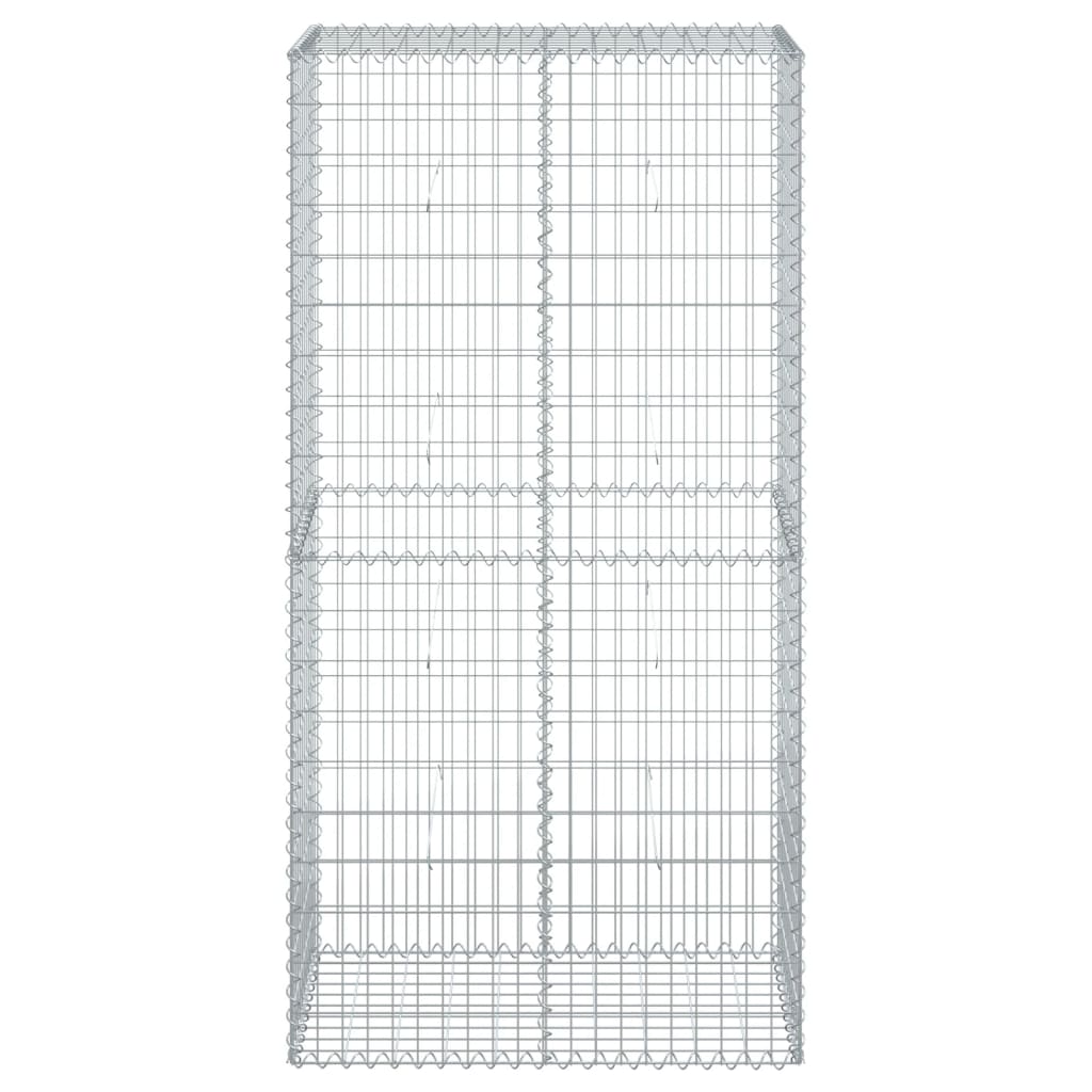 Gabion Basket with Cover 100x50x200 cm Galvanised Iron