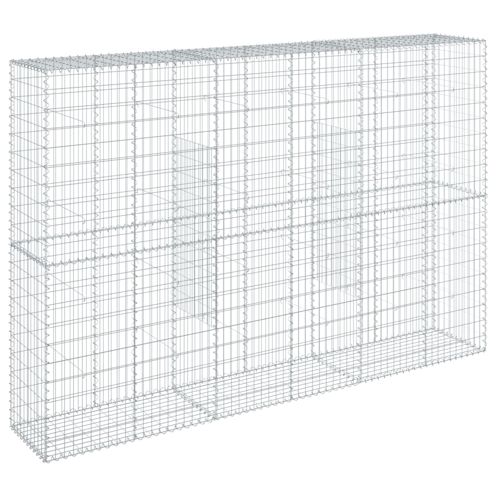 Gabion Basket with Cover 300x50x200 cm Galvanised Iron