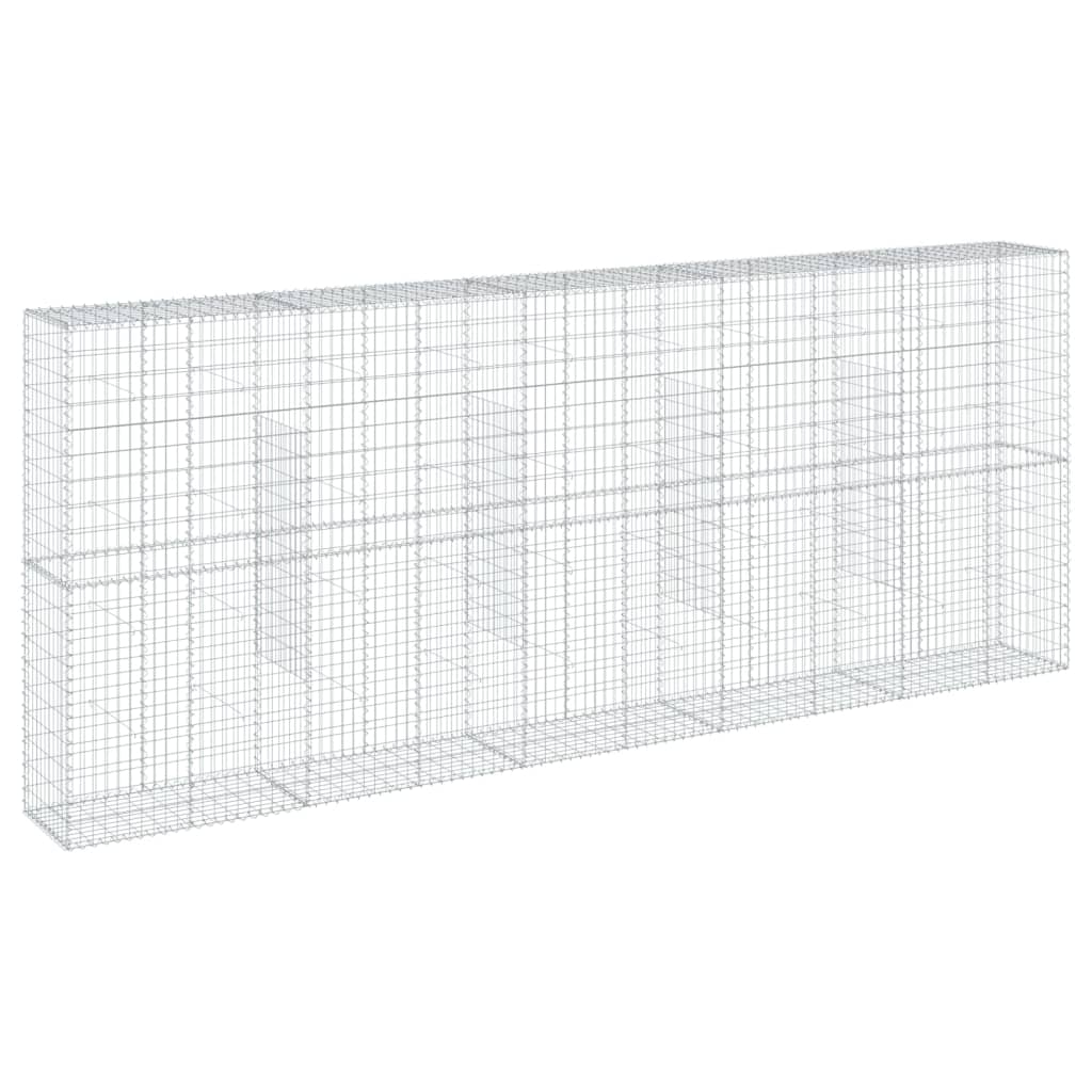 Gabion Basket with Cover 500x50x200 cm Galvanised Iron