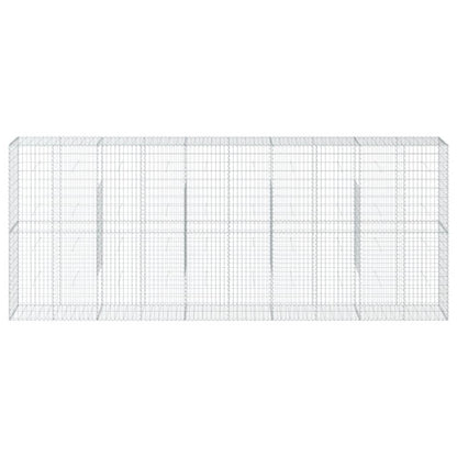 Gabion Basket with Cover 500x50x200 cm Galvanised Iron