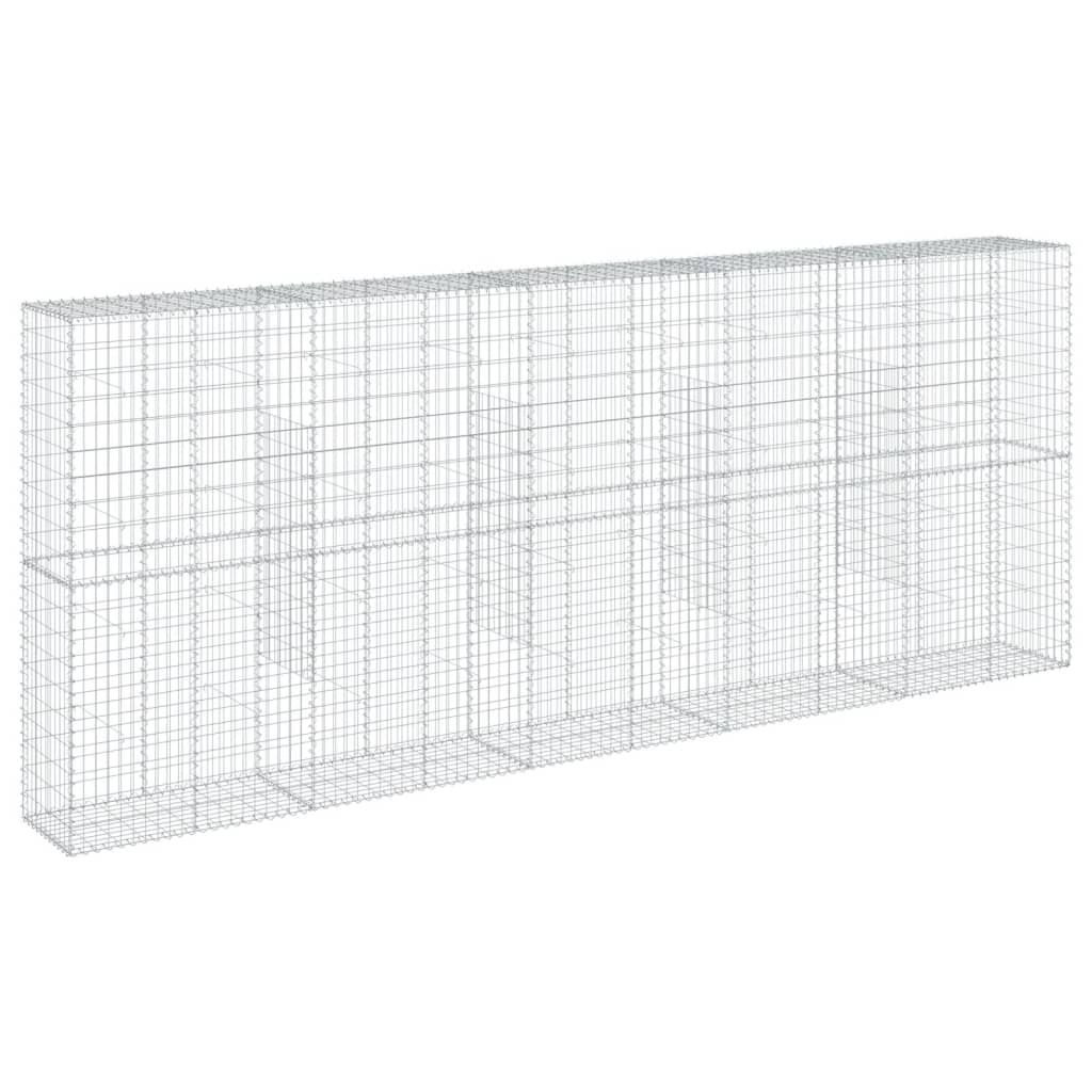 Gabion Basket with Cover 500x50x200 cm Galvanised Iron