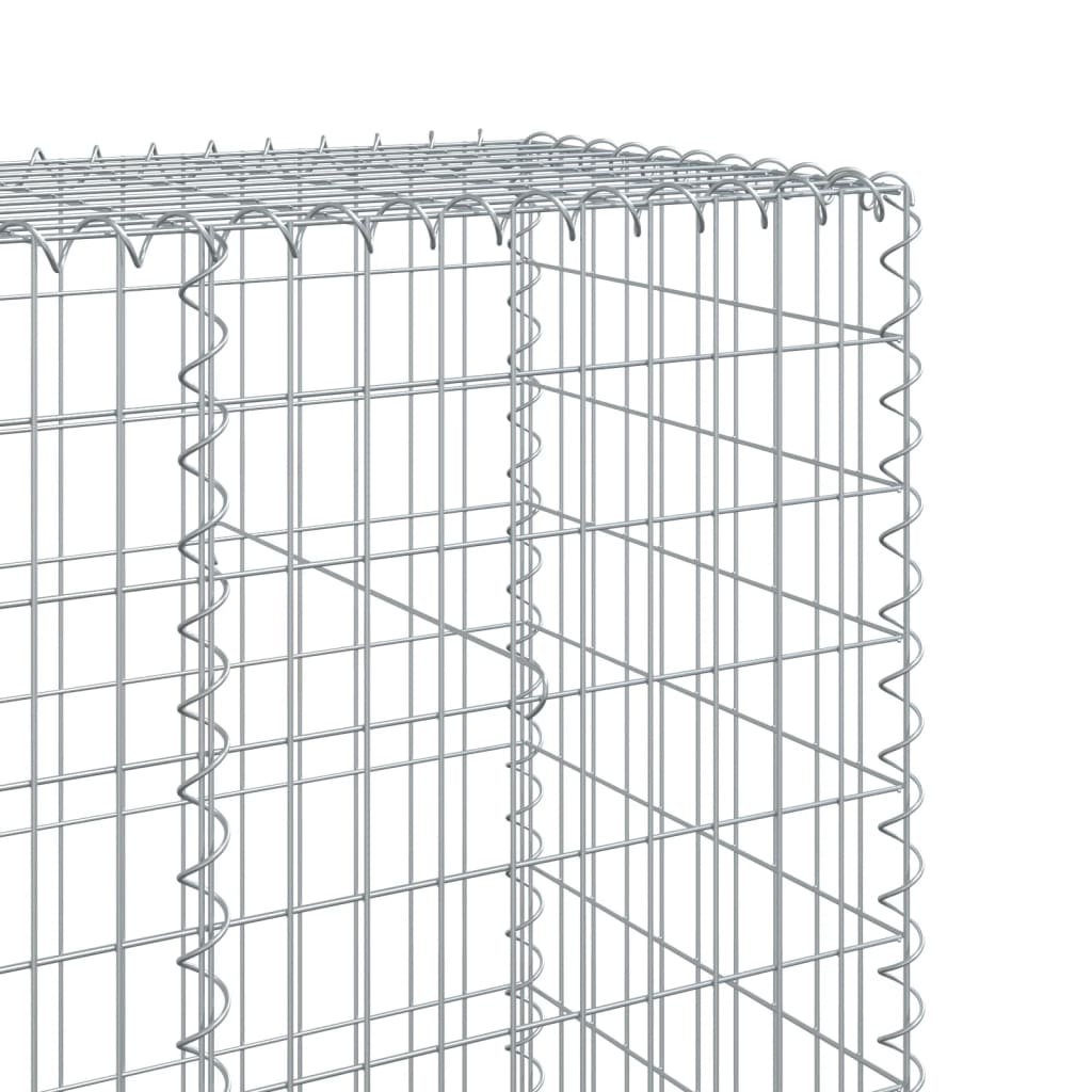 Gabion Basket with Cover 500x50x200 cm Galvanised Iron