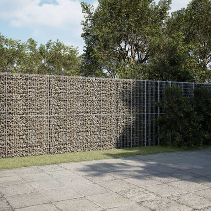 Gabion Basket with Cover 500x50x200 cm Galvanised Iron