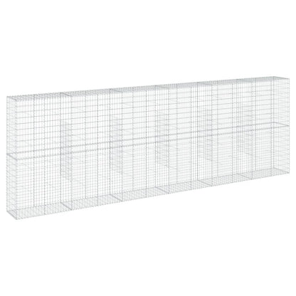 Gabion Basket with Cover 600x50x200 cm Galvanised Iron