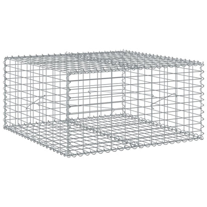 Gabion Basket with Cover 100x100x50 cm Galvanised Iron